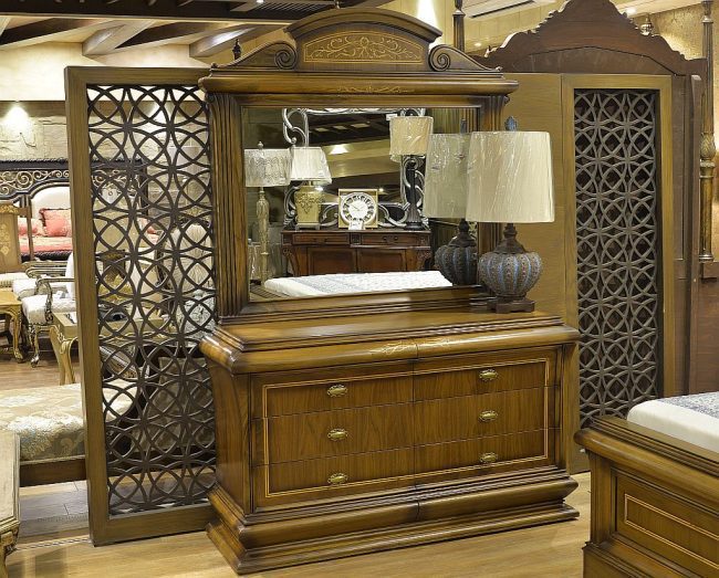 Buy Luxury Dresser with mirror Online in Pakistan - JF Homes
