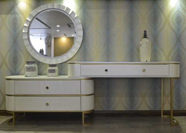 Buy Paris Wooden Dressing Table with Mirror - JF Homes