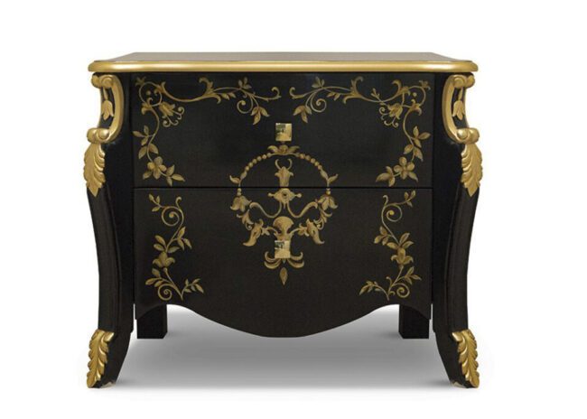 Buy White and Golden Ontario side table in Pakistan online - JF Homes