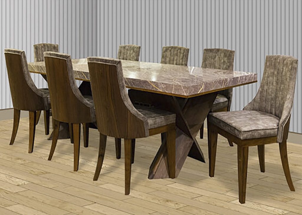 Provo – Dining Table With 8 Chairs Set