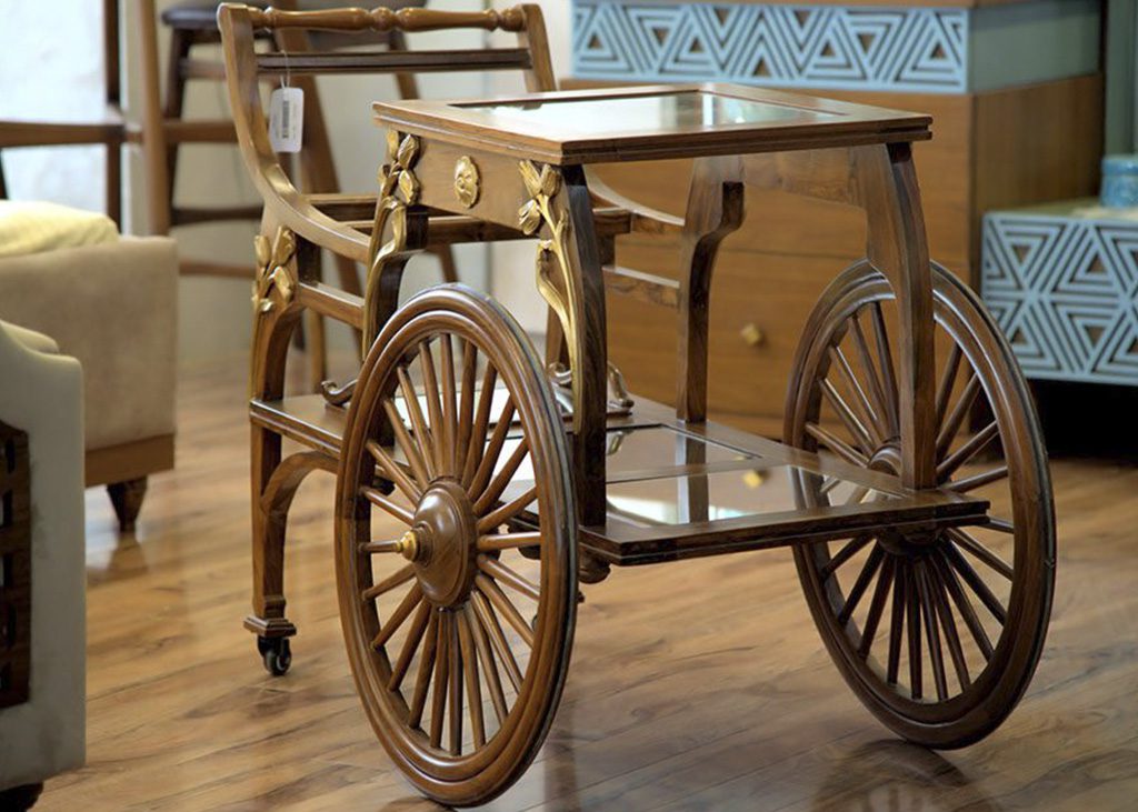 Tea Trolley – Wooden Polish