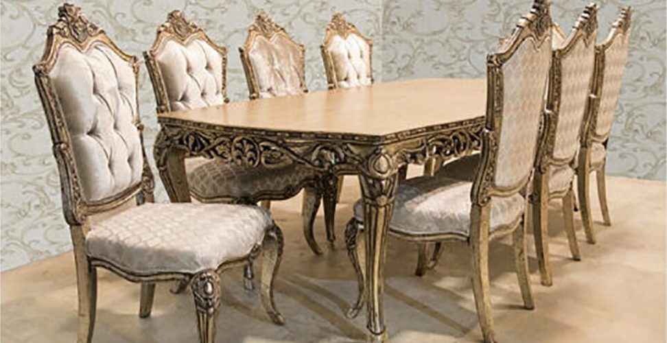 Affordable luxury dining table set with wooden finish – JF Homes